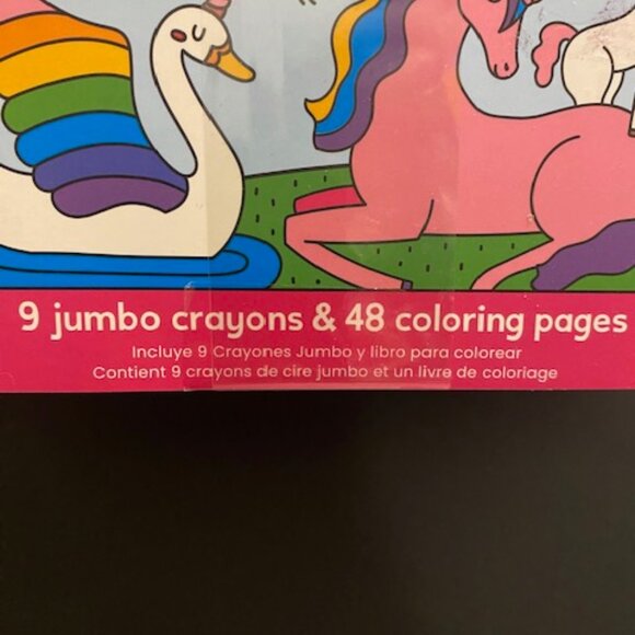 ooly: UNICORN PALS COLORING BOOK * 9 Jumbo Crayons>48 Coloring Pages* - Picture 2 of 6